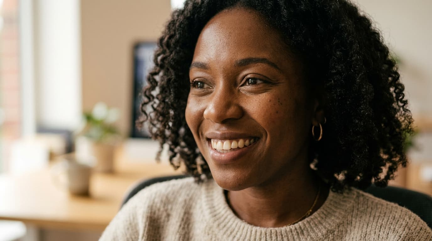 Portrait of a smiling colleague.
